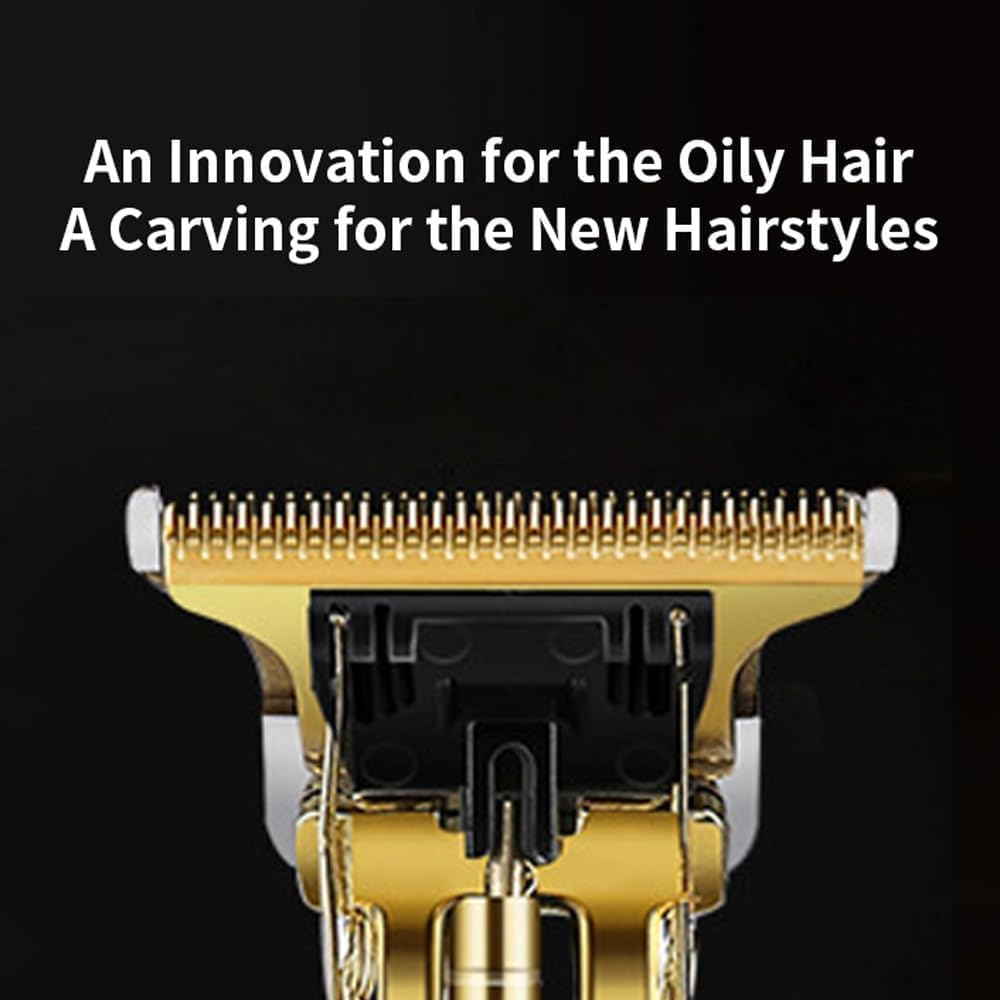 Professional Hair Trimmer for Men, Beard Trimmer Hair Clippers for Men, Cordless Rechargeable Hair Trimmer Metal Body Cutting Grooming Kit,Beard Shaver Barbershop (Bronze) image number 3