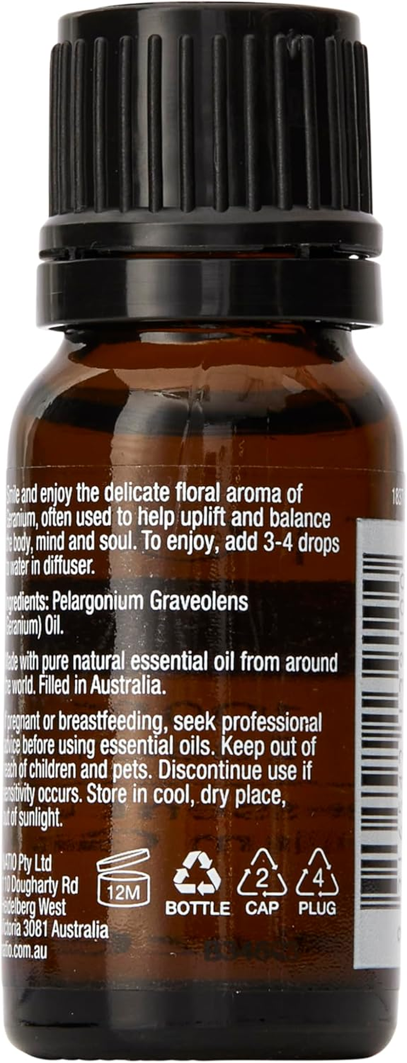 Natio Australia Wellbeing Pure Essential Oil - Geranium 10Ml - Floral 100% Pure & Natural Essential Oil - Uplift & Balance the Body, Mind & Soul - Made in Australia (Pack of 2) image number 1