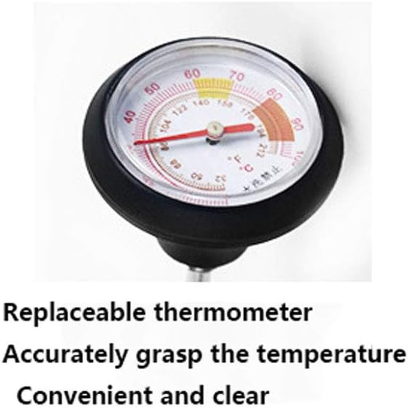 Coffee Hand Pot 304 Stainless Steel Hanging Ear Drip Japanese Style with Temperature Display Teflon Coffee Pot Cloud Pot for Espresso Cappuccino,Black,1.2L image number 3