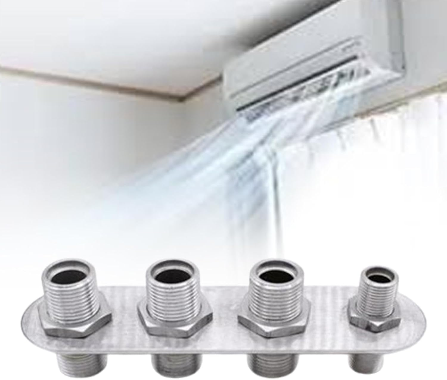 4 Port Firewall Heater AC Bulkhead Assembly Easy to Install Component Part 1-6 (5/8&ldquo;-18) 3-10 (7/8&rdquo;-14) for Auto image number 6