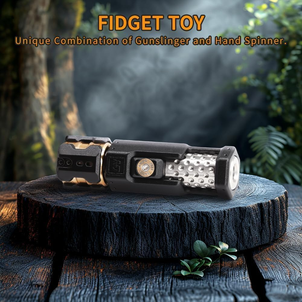 B-Qtech Metal Fidget Slider Toy, Spinning Dice Top with Soothing Sounds, Stress Relief Toy, Compact and Portable Fidget Spinner Adults Gift image number 1