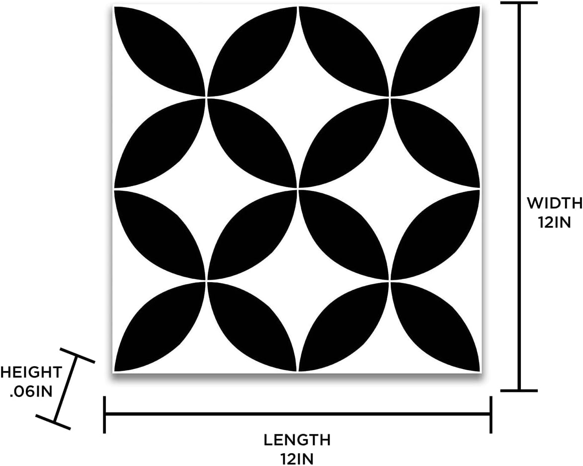 Floorpops FP3301 Starlight Peel & Stick Floor Tiles, Black