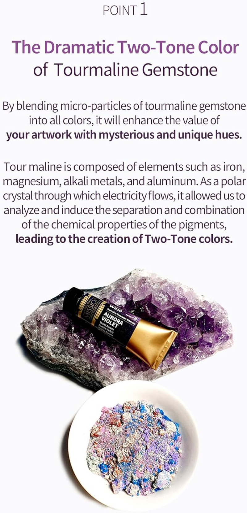 Mijello Mission Tourmaline Two-Tone Granulation Watercolors 15Ml X 34 Colors image number 4