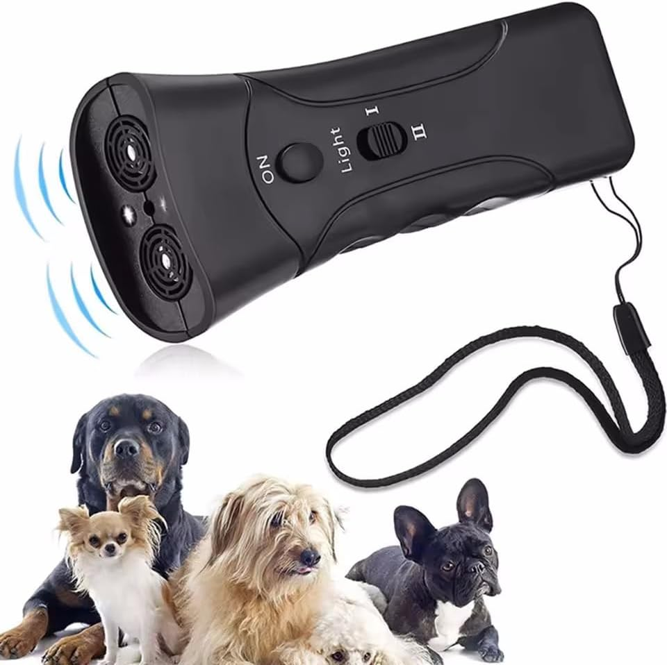 Plastic Ultrasonic Dog Repeller Deterrent,Led Light anti Barking Equipment Dog Control Training image number 6
