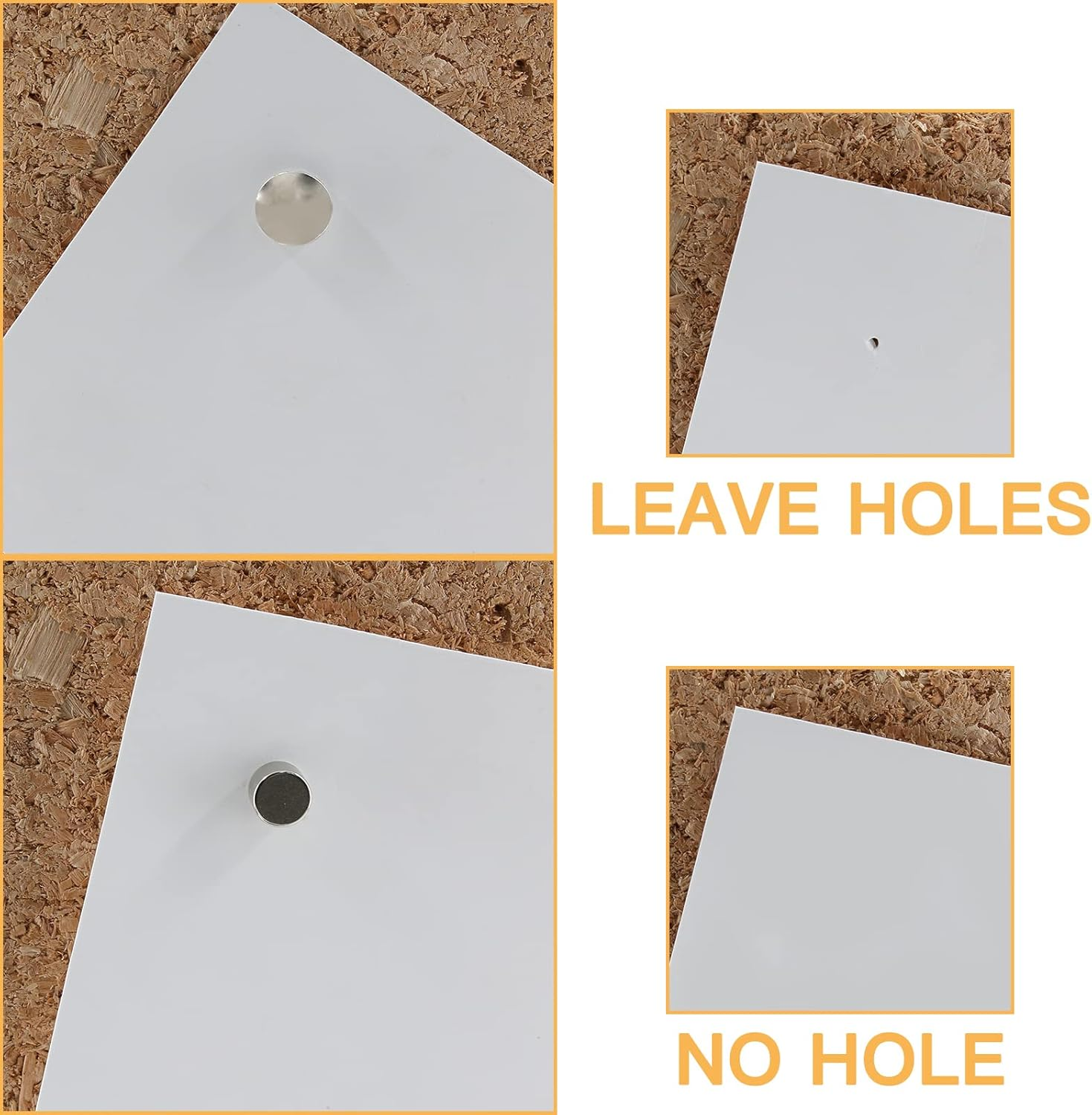 Unlorspy 25 Sets Magnet Thumb Tacks No Hole Tack Magnetic Push Pins for Map, Photo, Poster,Paper Craft,Walls Bulletin Boards image number 5