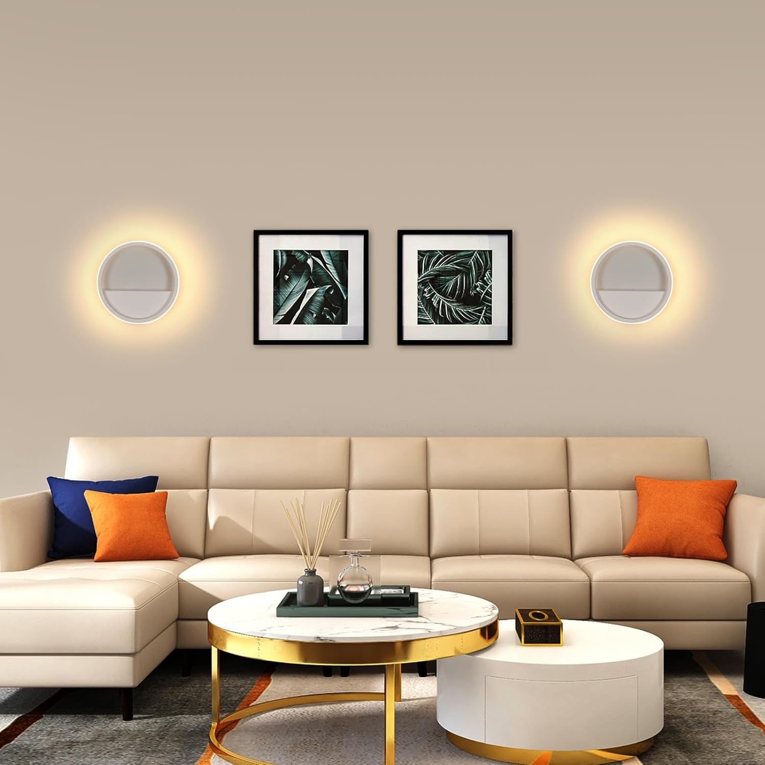 Comely LED Wall Light round 12 W, Warm White 3000 K, Aluminium Indoor Wall Lamp, Diameter 20 Cm, Outdoor Light, Modern Design for Living Room, Hallway, Bedroom image number 6