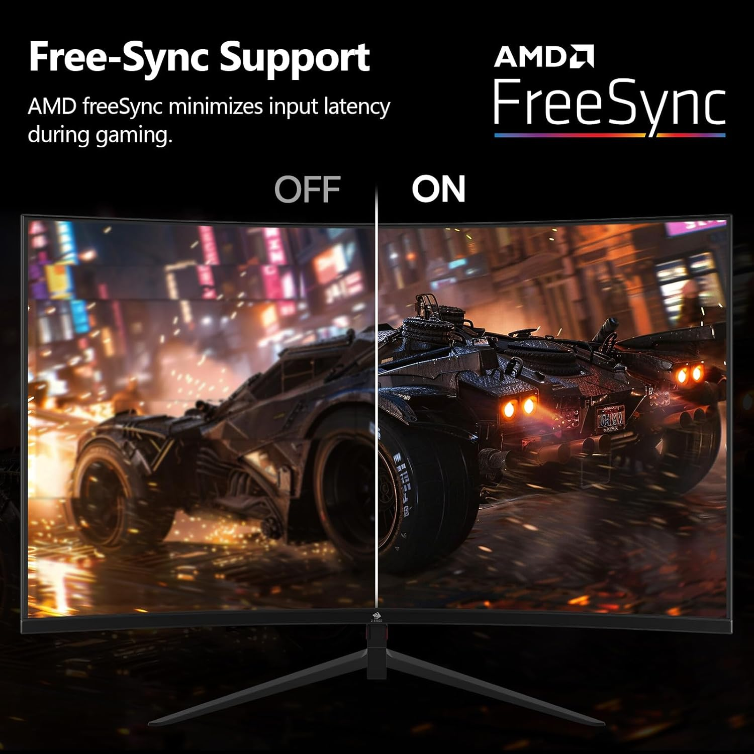 Z-Edge 24 Inch Curved Gaming Monitor 180Hz 1Ms MPRT, 16:9 Full HD 1080P LED Monitor, Freesync, VA Panel, 1650R, HDMI 2.1 & Displayport 1.4, Tilt Adjustable, VESA Mountable, Ultra-Thin Bezel