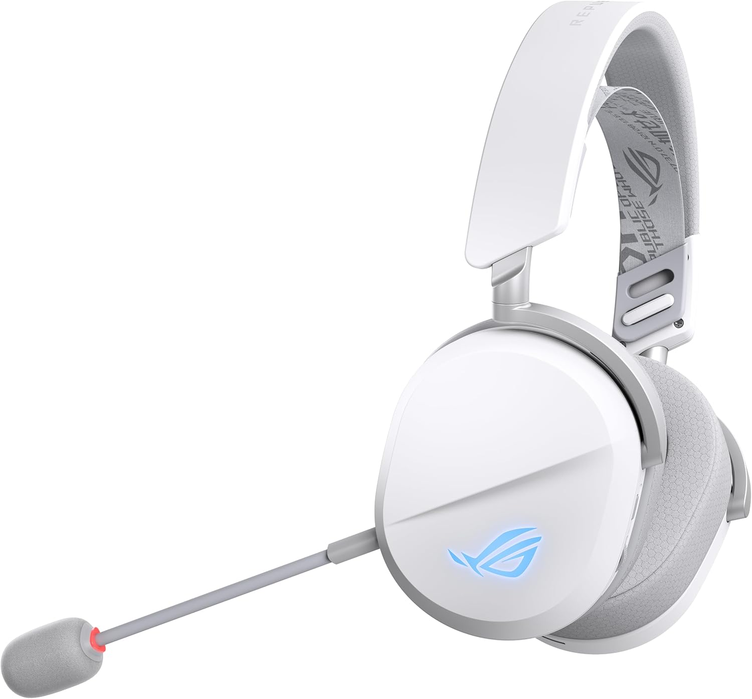 ASUS ROG Pelta White Wireless RGB Gaming Headset (ROG Speednova, Bluetooth, 2.4Ghz, USB-C, 50Mm ROG Titanium Membrane Drivers, 10Mm Super Broadband Boom Microphone, 309G Lightweight, Aura Sync RGB) | image number 3
