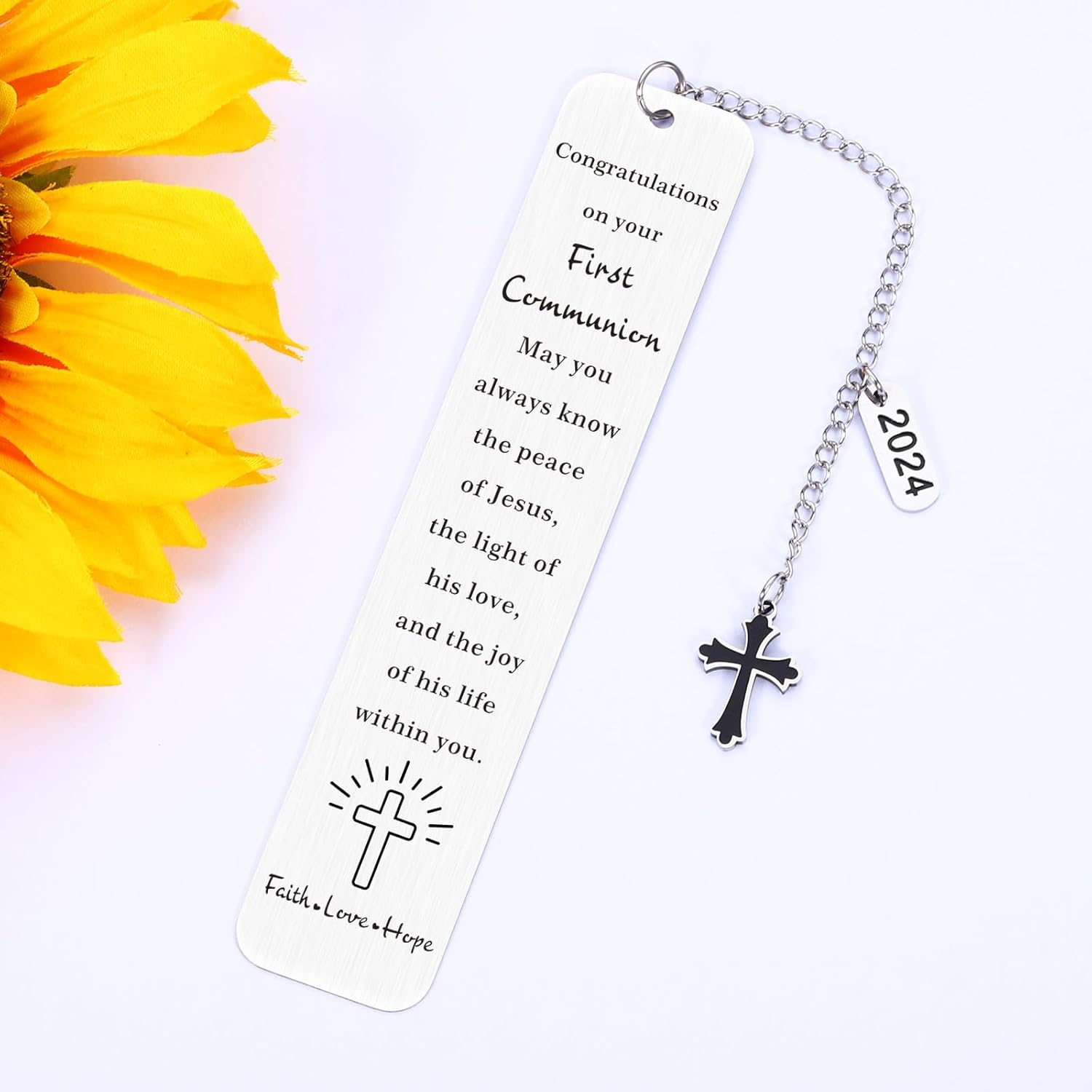 Christian Gifts for Women Men Christian Bookmarks Confirmation Gift for Him Her Baptism Gift for Son Daughter Godson Goddaughter First Holy Communion Gift Cross Book Mark Christian Sacrament Gift image number 5