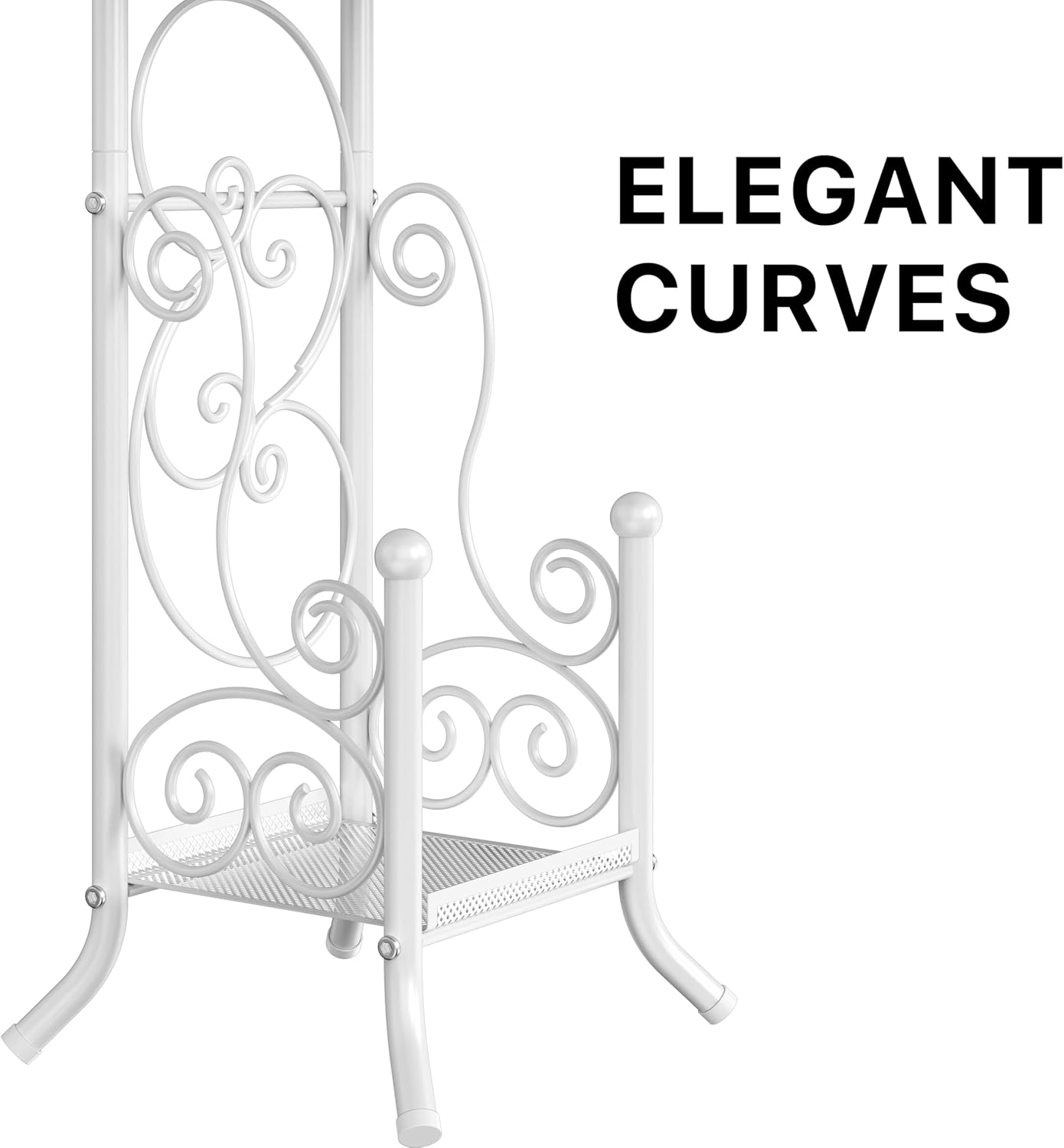 Simple Houseware English Style Bathroom Toilet Roll Holder Stand, White image number 3