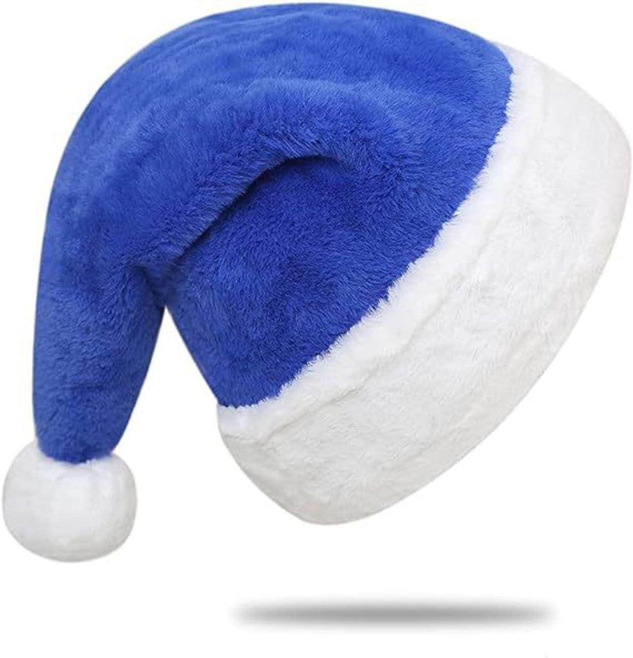 Santa Hats with White Cuffs Large Christmas Hats Short Plush Christmas Costume Hats for Xmas Party Supplies