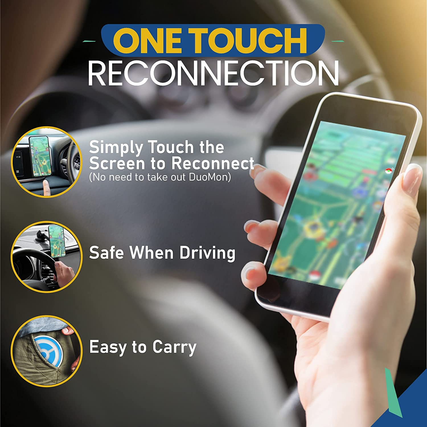 Megacom Duomon Ver2022 Auto Catcher for Go plus - Compact Accessory with Auto Catch, Voice Notifications - Faster Bluetooth for Pocket Game - Long-Lasting Battery, Stable Connection (Black) image number 5