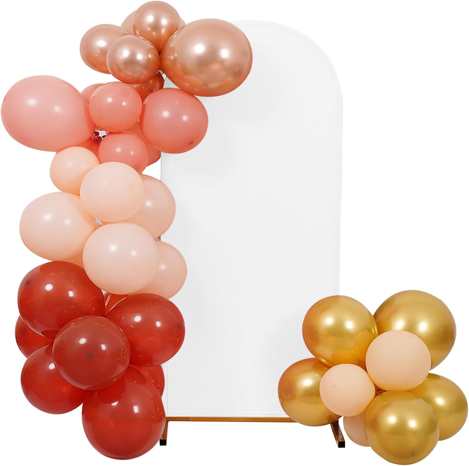 Peomeise 6.6FT Wedding Arch Cover，White Arch Backdrop Cover Stretchy Spandex Backdrop Stand Covers for Birthday Party Ceremony Banquet Decor(79.2" L X 39.6" W) image number 2