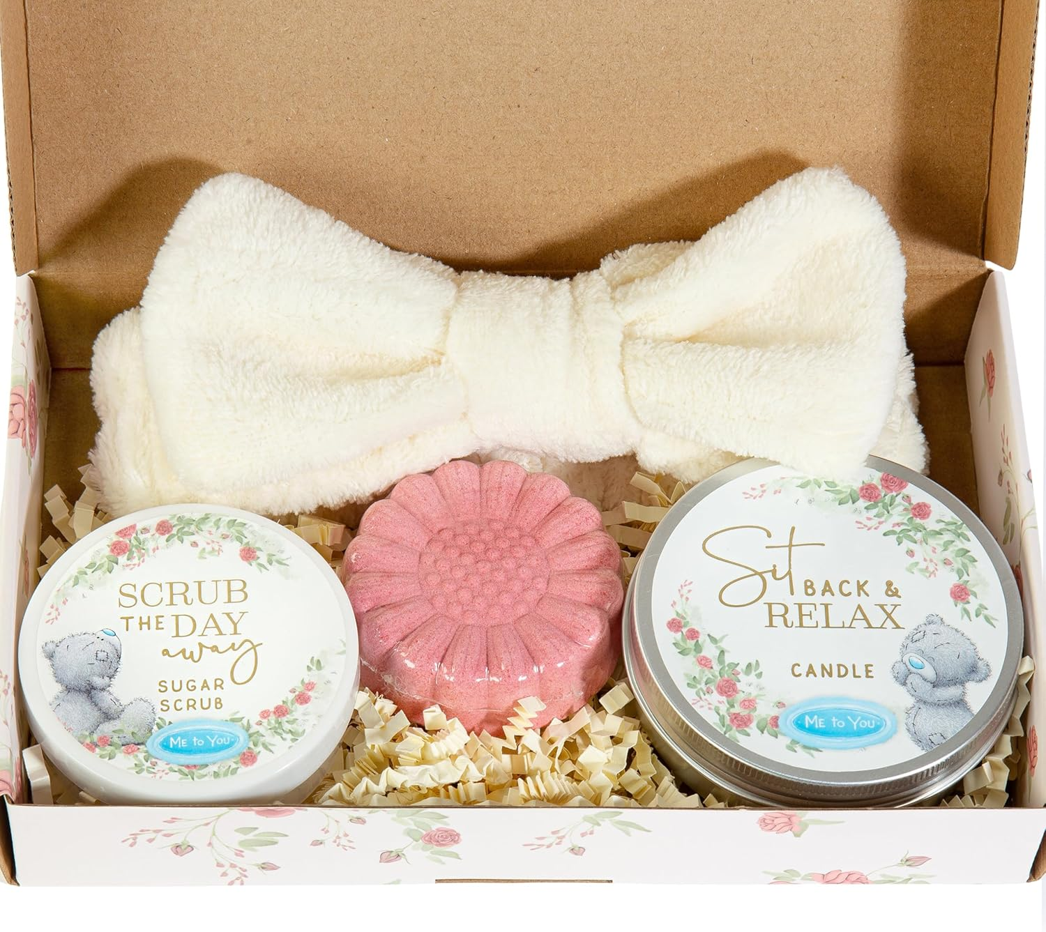 Me to You Tatty Teddy Letterbox Gift Set for Relaxation Includes Candle, Bath Fizzer, Spa Headband and Sugar Scrub - Signature Collection image number 2