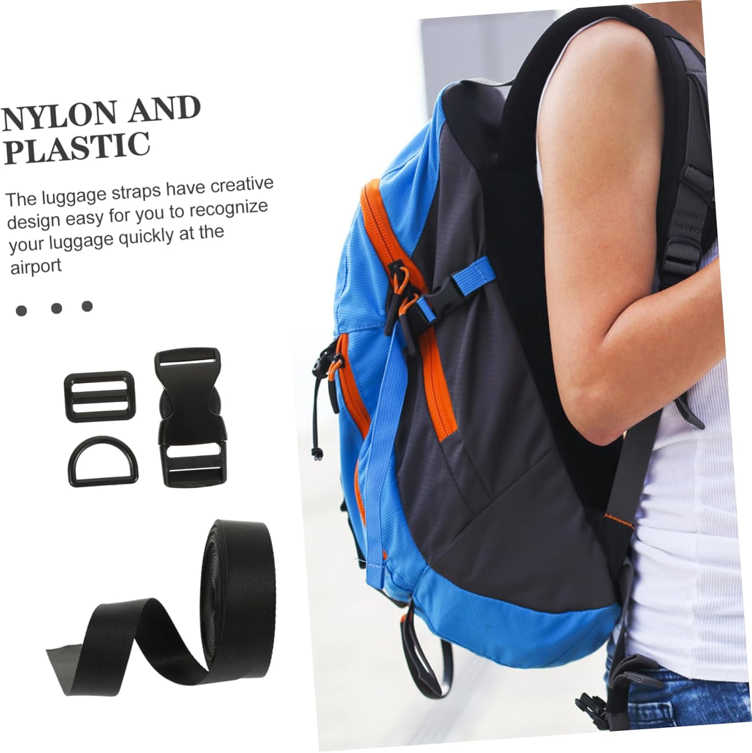 Yardenfun Travel Suitcase Straps Fixing Accessories Professional Buckle Webbing Belt image number 2