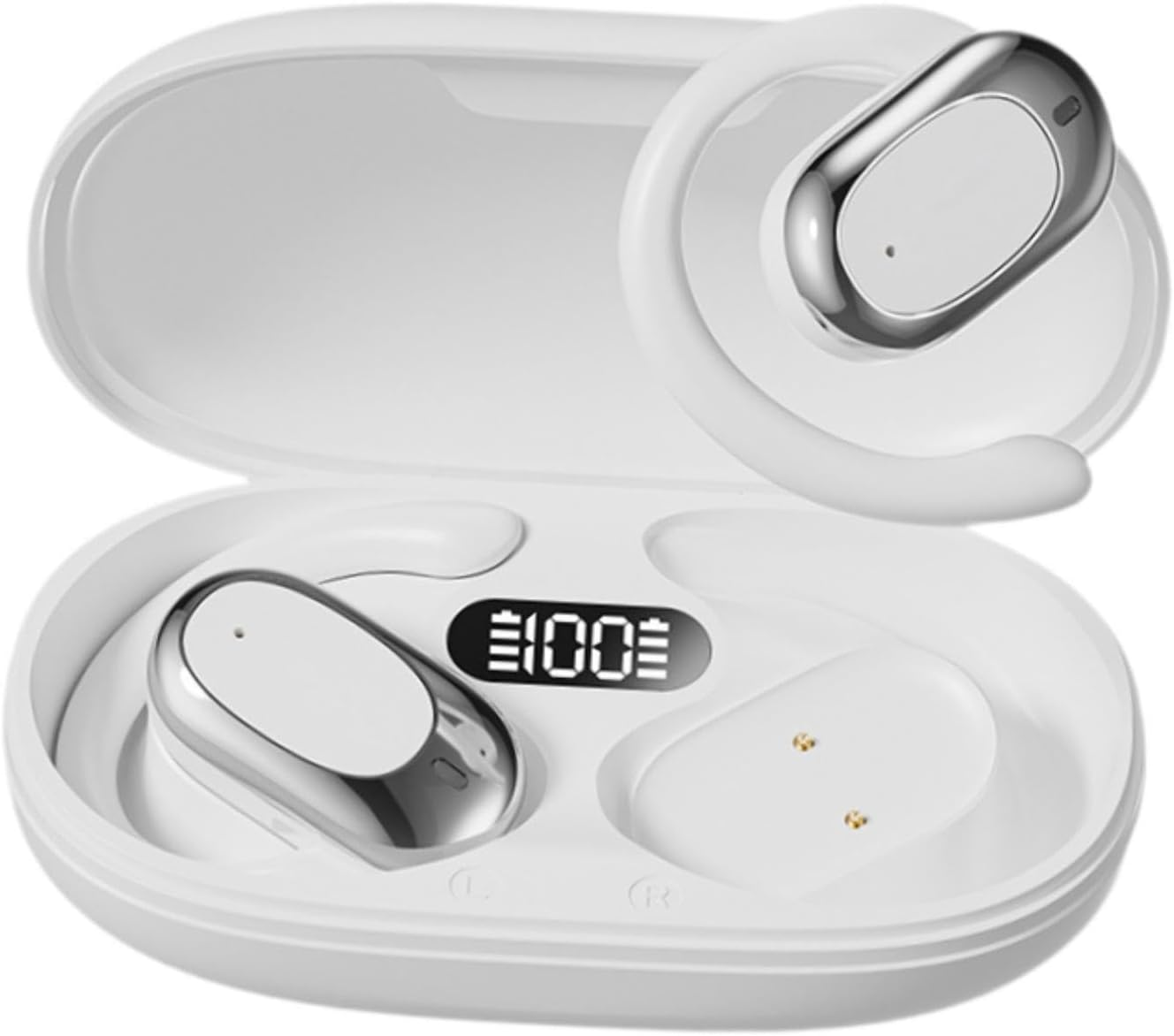 Translation Earbuds Rechargeable Open Ear Earhooks for Working Office Travel White image number 2