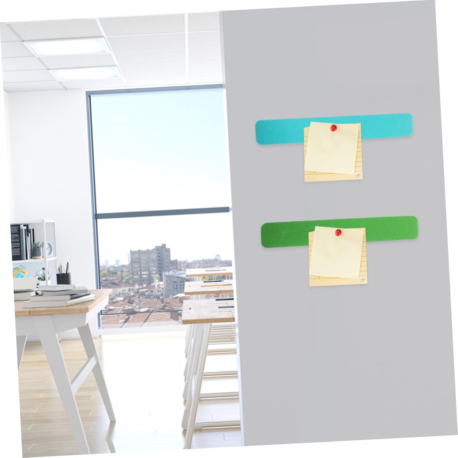 UTHCLO 4Pcs Felt Bulletin Board Strips Decorative Adhesive Strips for Home Office and Classroom Use Material for Organizing Photos and Messages image number 6