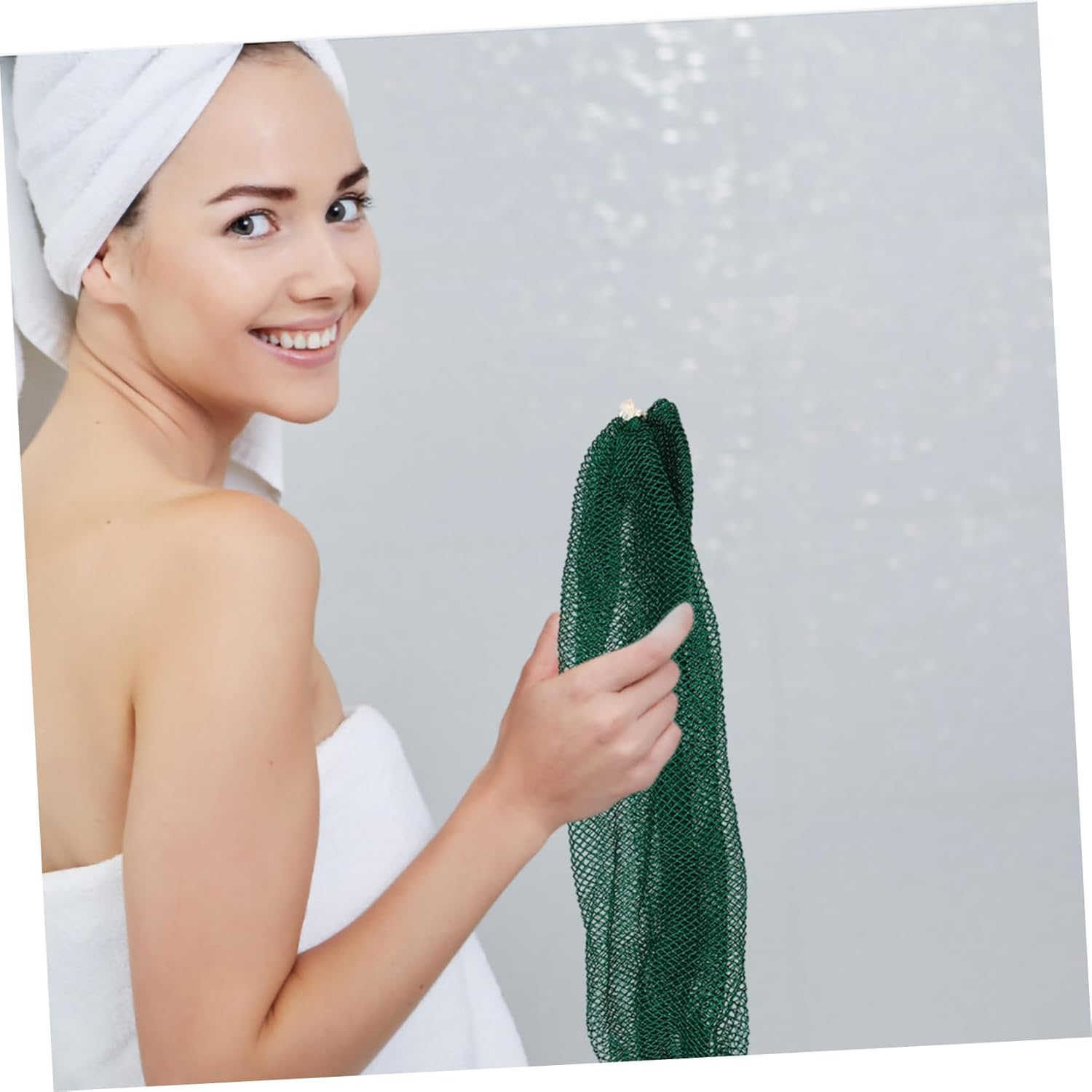 KOMBIUDA 2Pcs Shower Body Scrubber: African Net Sponge Scrub Exfoliator - Exfoliating Shower Body Scrubber - Back Bathing Accessories image number 2