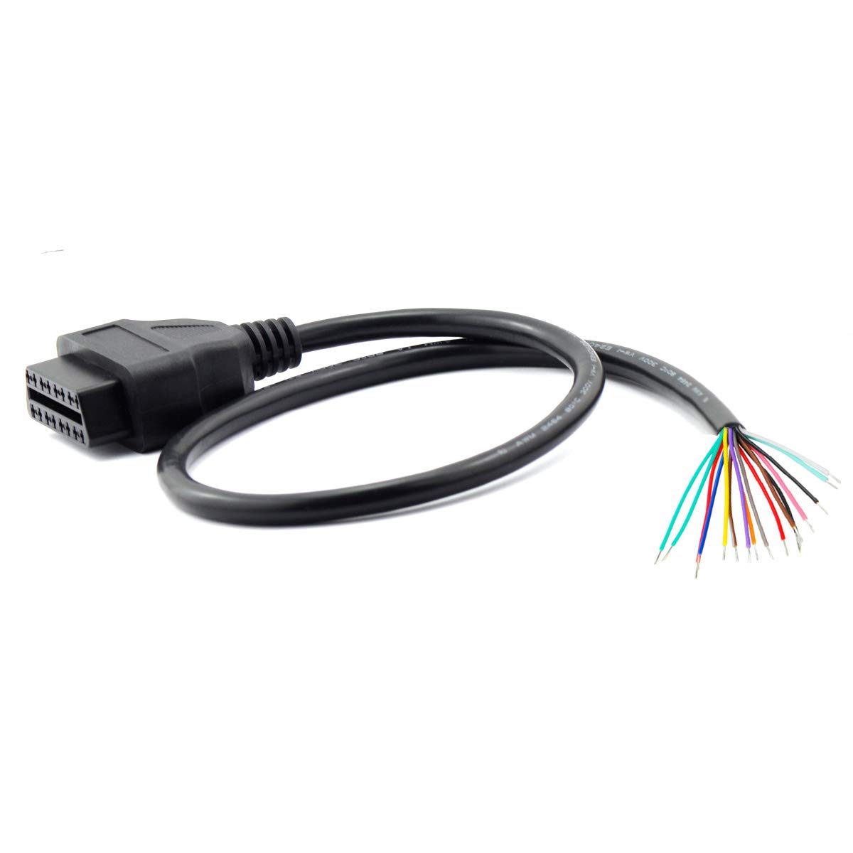 Ikkegol OBD OBDII J1962 Male Connector to Open Plug Wire, OBD Diagnostic Extension Cable OBD2 Pigtail, DIY Mobley USB Adapter (60Cm/24'') image number 6