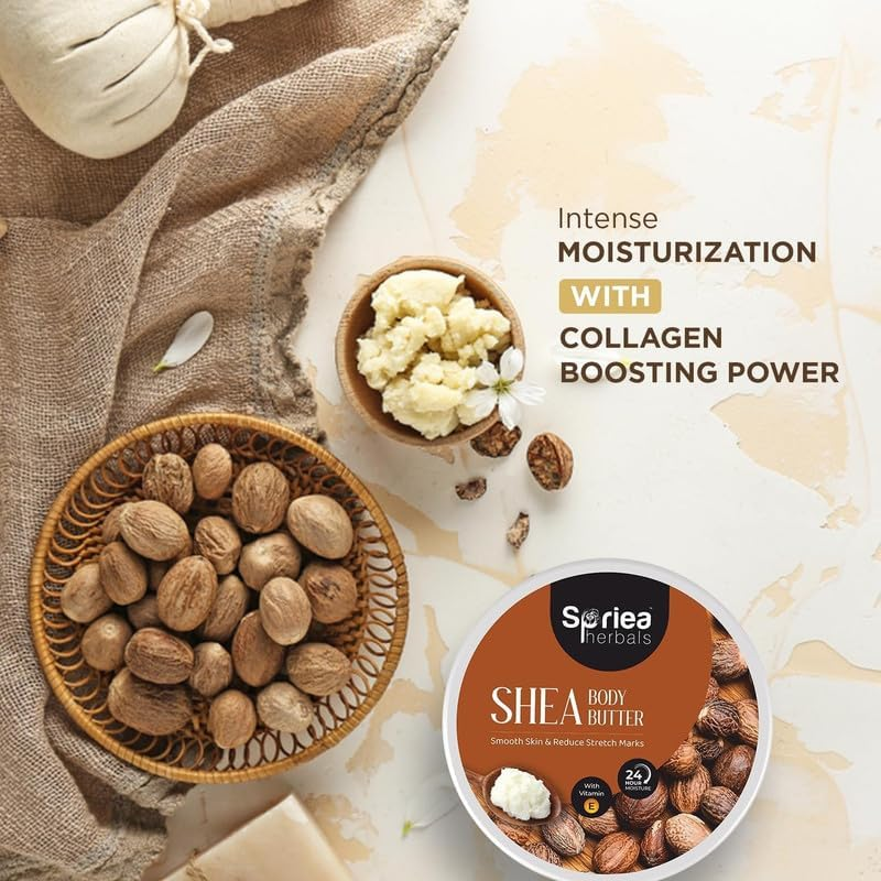 Spriea Herbals Pure Original Natural Shea Body Butter for Smooth Skin & Firms Stretch Marks(Pack of 1, 200 Gm) image number 4