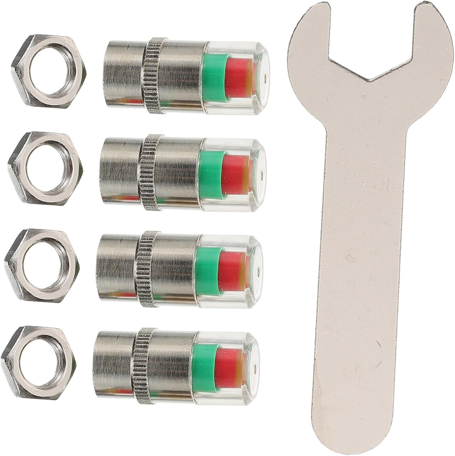 TINEASUR Tire Pressure Monitoring Cap Valve Stem Caps Car Tyre Valve Covers Air Pressure Monitor for Automotive Use in Garage Road Trip image number 5