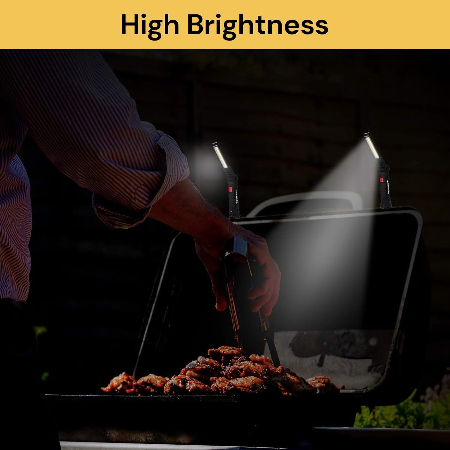 Spendeal LED Work Light Rechargeable, Magnetic Torch with 5 Modes, 360&deg; Rotating Foldable Design, Portable Flashlight for Car Repair, Camping, Outdoor, Garage, Home Use, Drop-Resistant Lamp (Small) image number 2