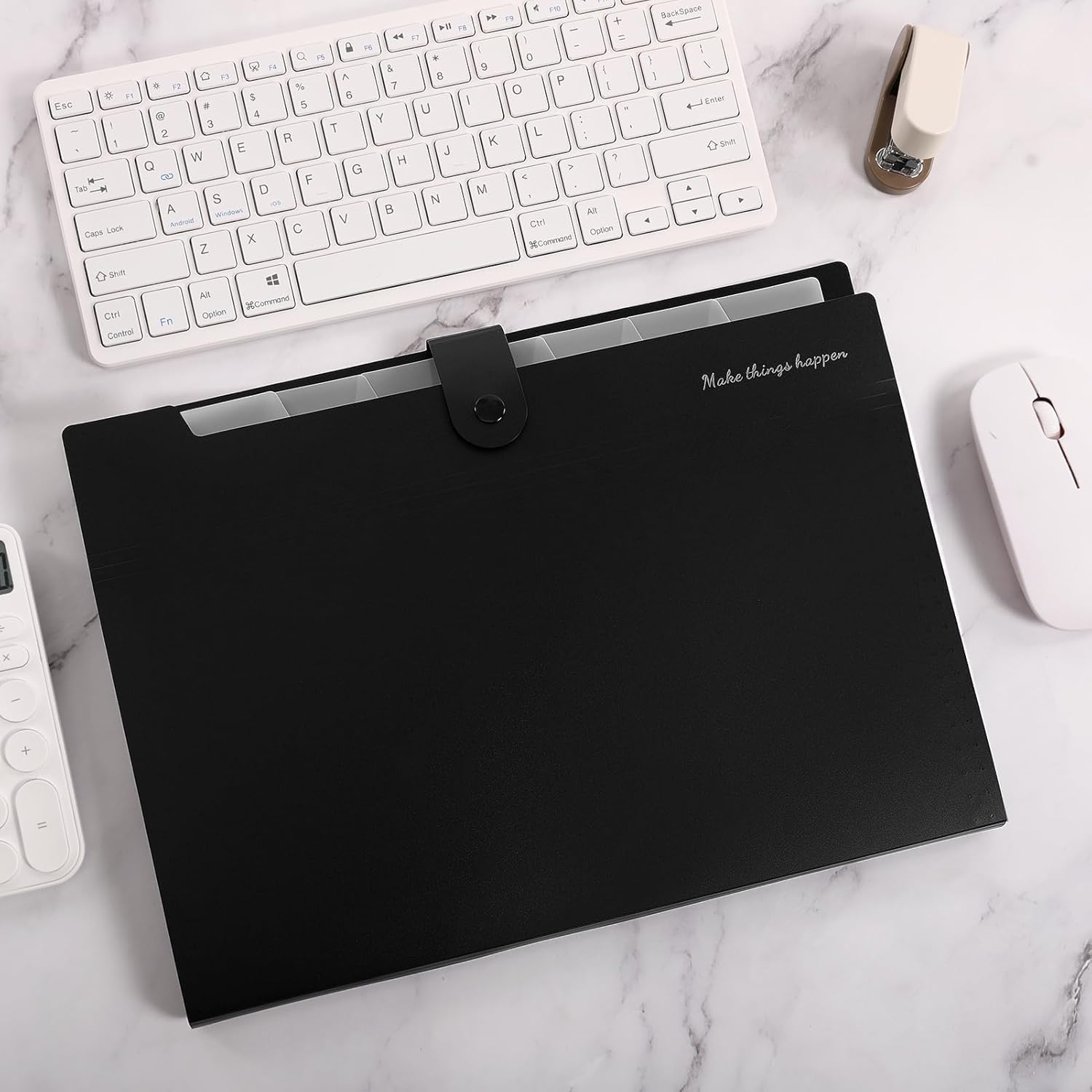 SKYDUE 8 Pockets Expanding File Folders, Accordion Folders, Portable Paper Bill Receipt Organizer, Letter Size, Home College School Office Supplies, Black image number 6