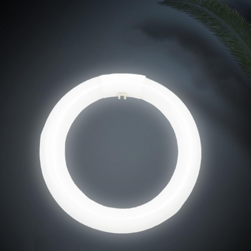 Xelea 2Pcs FC8T9/CW Circular Fluorescent Light Bulb,8Inch round T9 22W Circline Bulbs Replacement for Circle Ceiling Fixture