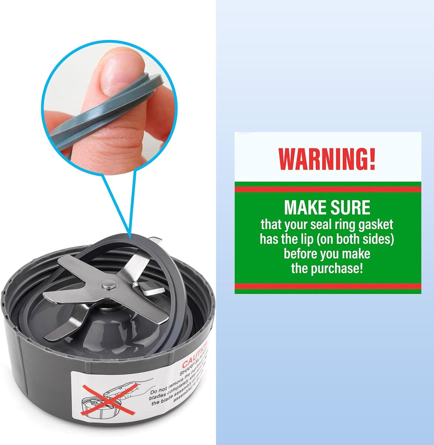 4Pcs Blender Seal Gaskets Silicone Ring O-Ring 600W/900W Juicer Blender Accessories，Nutribulletr Replacement Parts image number 4