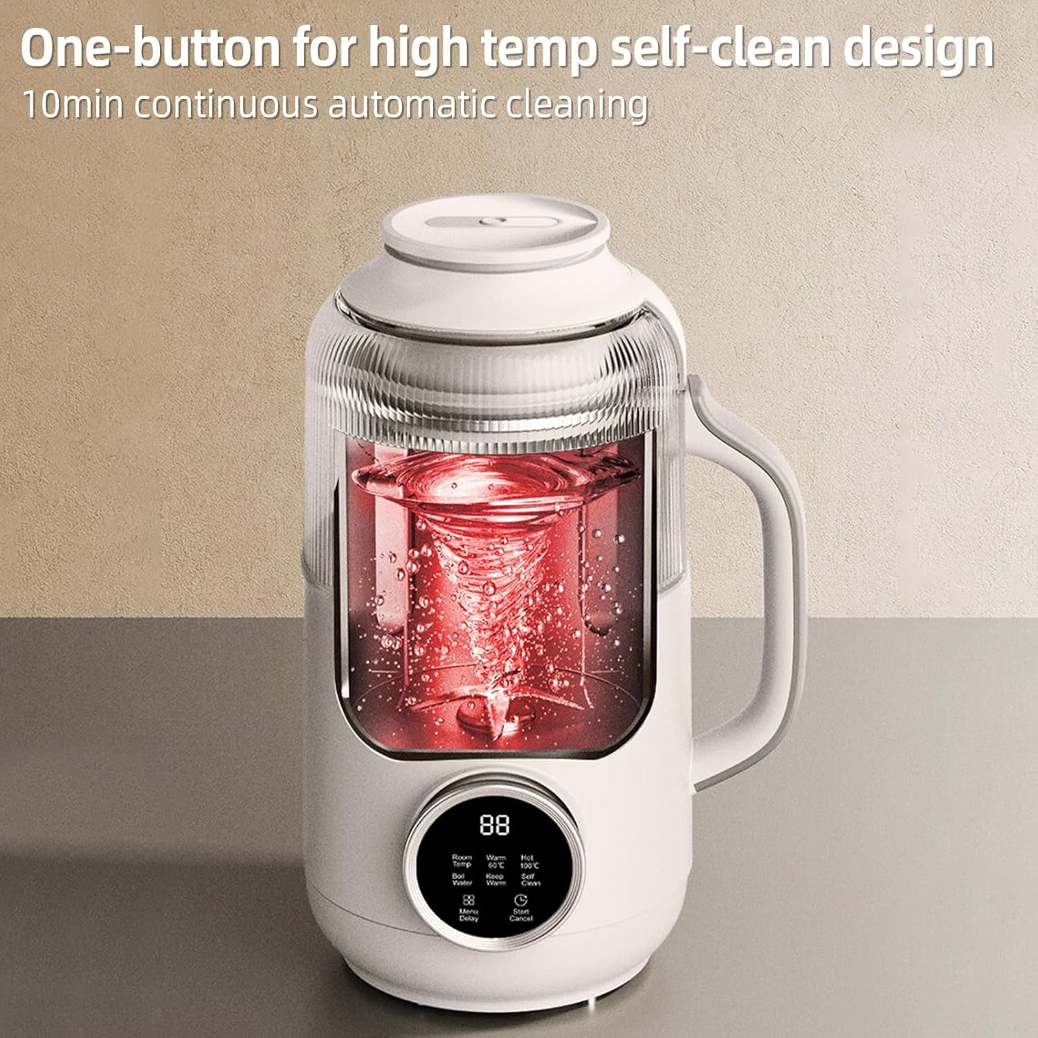 Nut Milk Maker, Lyeef 800Ml Automatic Soy Milk Maker, Almond, Coconut, Oat, Soy, Purees, Plant-Based Milk Maker Machine, 12H Reservation, Low Noise, Touch Screen,Self-Clean Juicer