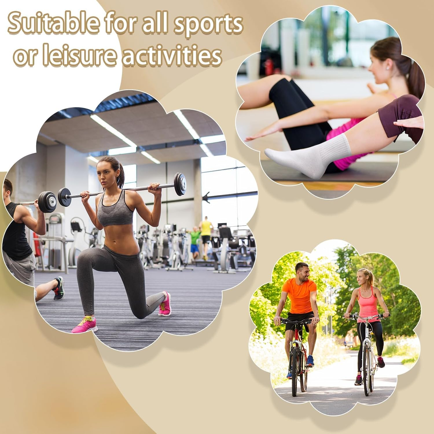 3-6 Pairs Crew Socks Women,Casual Athletic Aesthetic Socks Combed Cotton Socks for Women Granola Girls Clothes - White*3+Black*3 image number 3