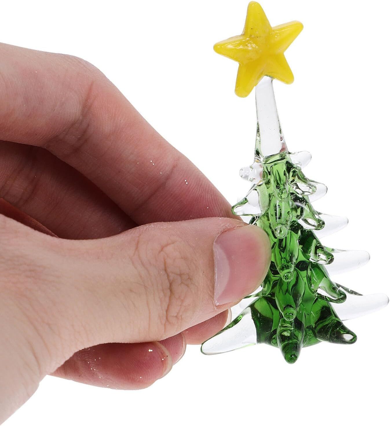 DECHOUS Decor Christmas Ornaments Tabletop Xmas Trees Christmas Supplies Tabletop Trees Christmas Tree Ornaments Christmas Trees Christmas Party Trees Xmas Pentagram Crystal Fireplace