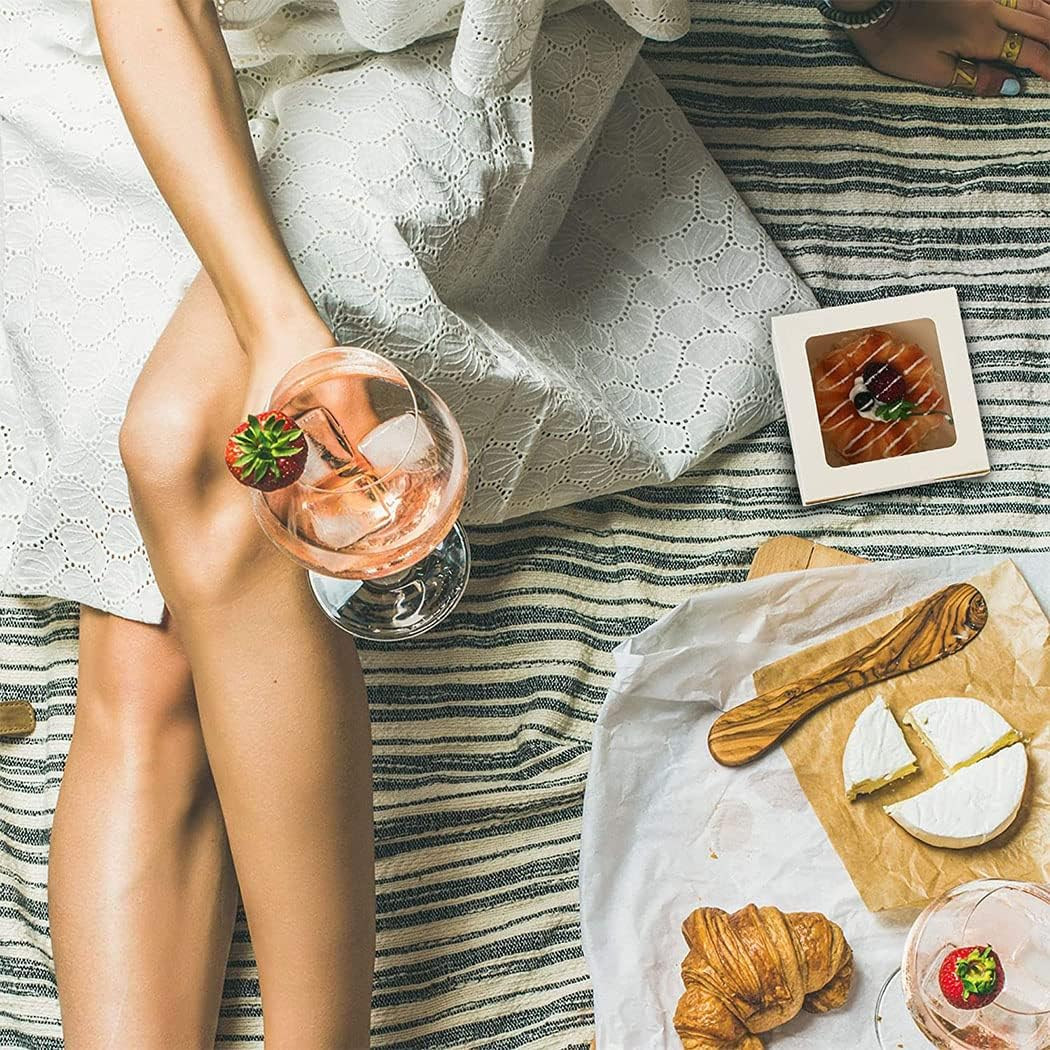 Idopick 30Pcs White Bakery Boxes with Window, 6 X 6 X 3 Inches, Extra Thick Small Cookie Boxes for Cookie, Macarons, Mini Treat Boxes for Holidays, Parties, Birthday Gift Giving (White)