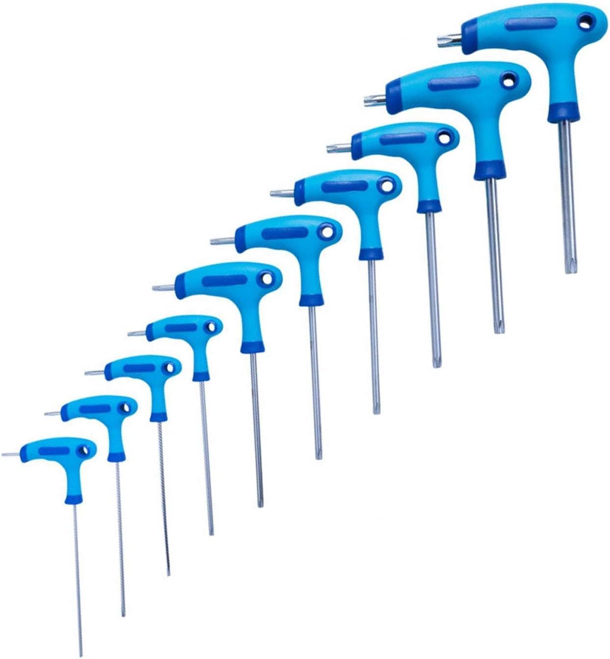 Bluespot 10Pc T-Handle Trx-Star Security Key Set T9-T50 in Metal Stand Torx Trx New