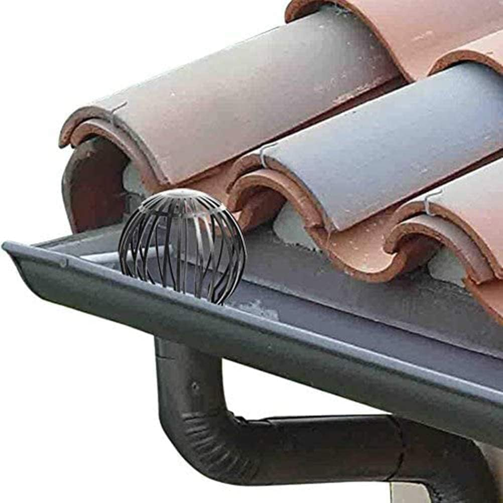 Plastic Gutter Guards Downpipe Adjustable Black Filters - 2 Pcs Flexible Protectors Drainpipe Covers to Stops Leaves Debris Moss Mud - Prevent Drain Blockages image number 2