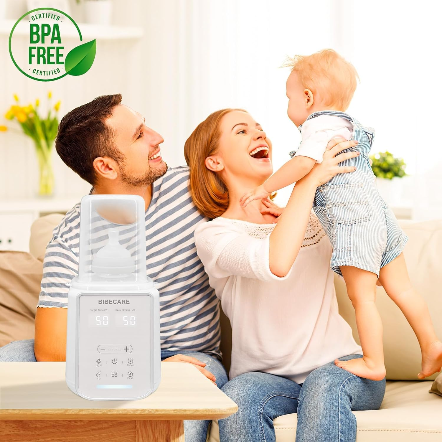 Bottle Warmer, Baby Fast Bottle Warmer for Breastmilk & Formula with Temp Display&Timer Function, Volume-Based Heating for 60ML&ndash;240ML Bottles, Accurate Temp Control, Keep Warm 48H image number 3