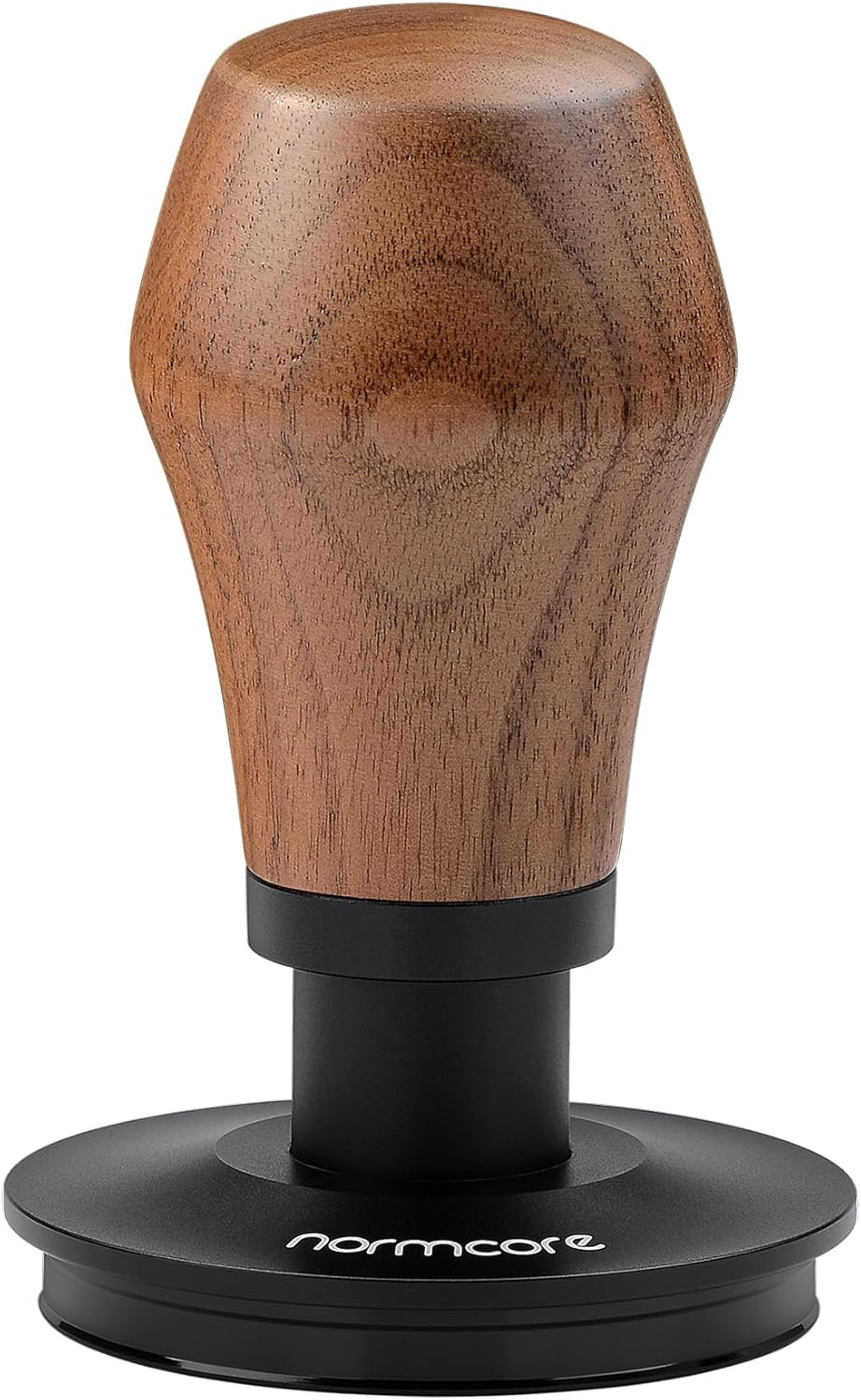 Normcore 58.5Mm Coffee Tamper V4.1 with Click Sound Feedback, Spring Loaded Tamper with Titanium PVD Coating Flat Base, Genuine American Walnut Handle image number 1