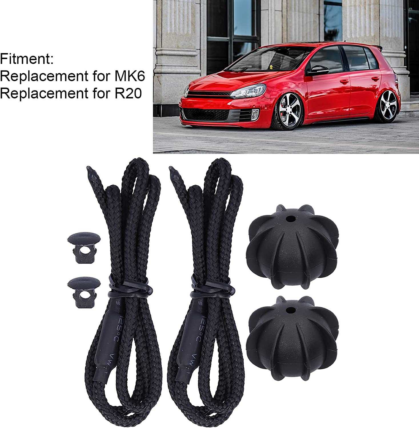 Parcel Shelf Strap, 2Pcs Wearproof Anticorrosion Rear Parcel Shelf String Reliable Replacement for MK6 for Repair image number 1