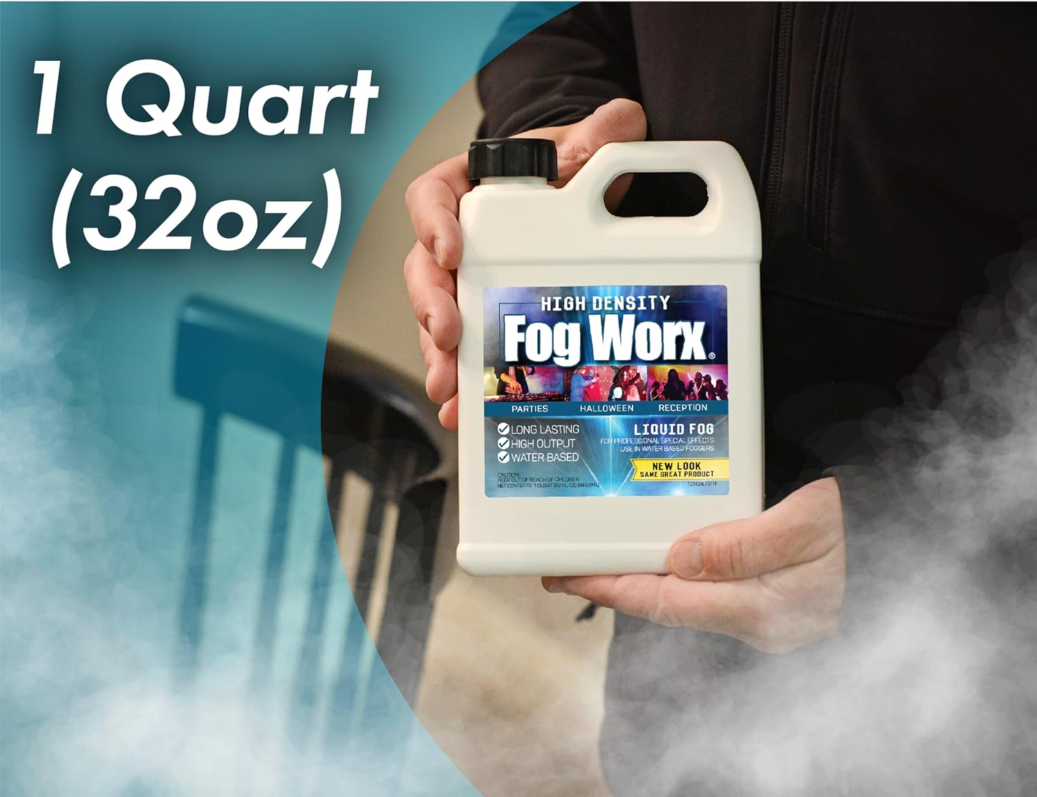 Fogworx Extreme High Density Fog Juice - Long Lasting High Output Water Based Fog Machine Fluid - 1 Quart 32 Ounces image number 5