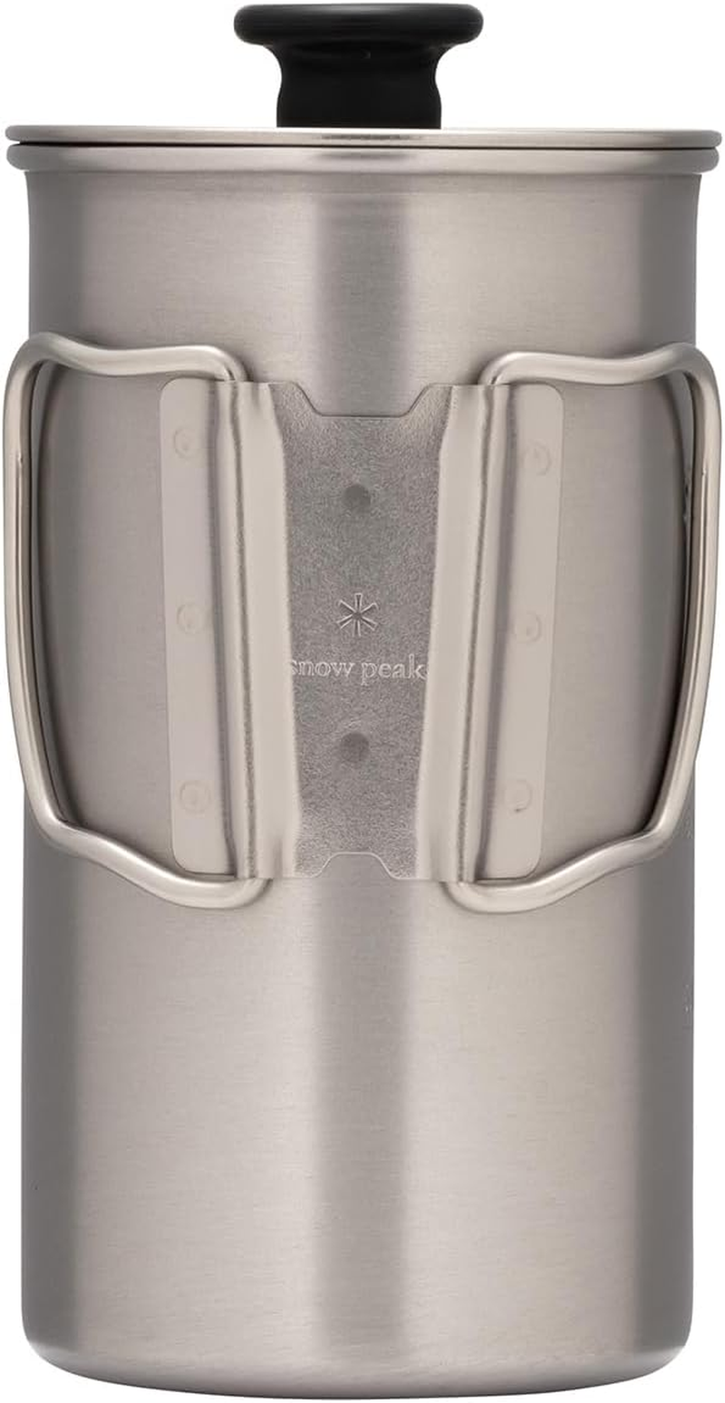 Snow Peak Titanium French Press - Ultralight Coffee Maker for Camping, Backpacking & Hiking - Camping Cookware Essential for Coffee Anywhere image number 1