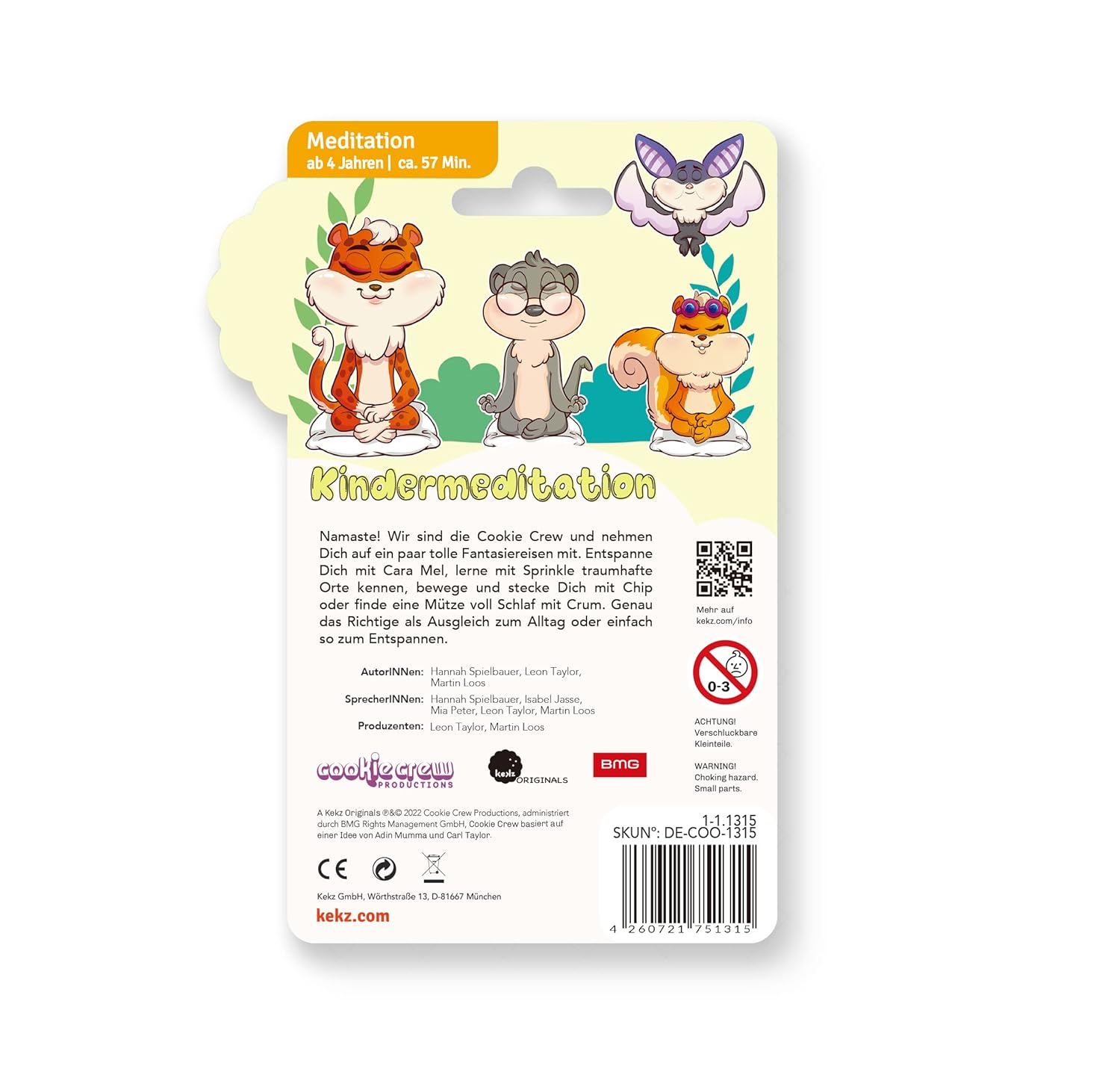 Cookie Crew - Meditation F&uuml;r Kinder, 1 Audio-Chip