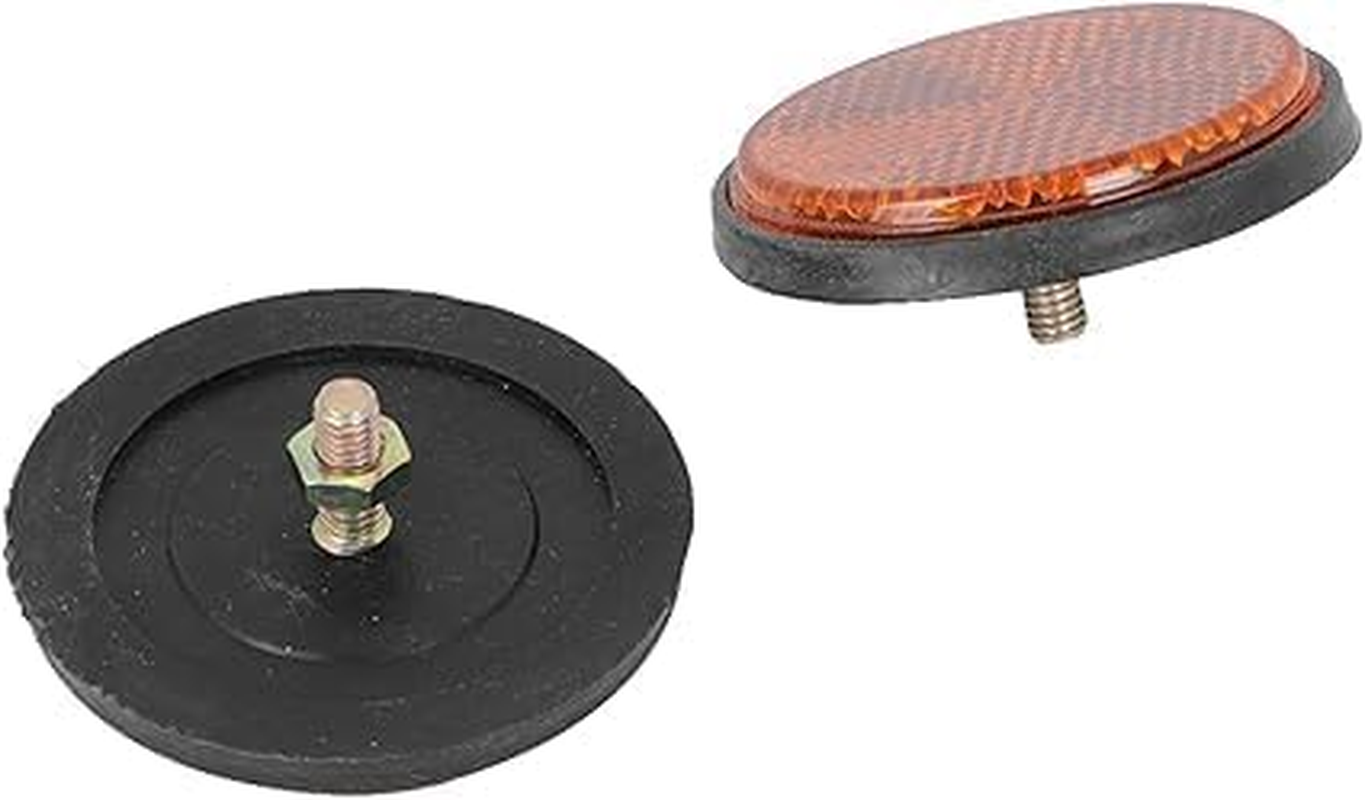 Crovakeu 2 Pcs round Red Reflector - Universal for Motorcycle, Trucks, Buses & Atvs | Durable PMMA Material, High Visibility Safety Accessory