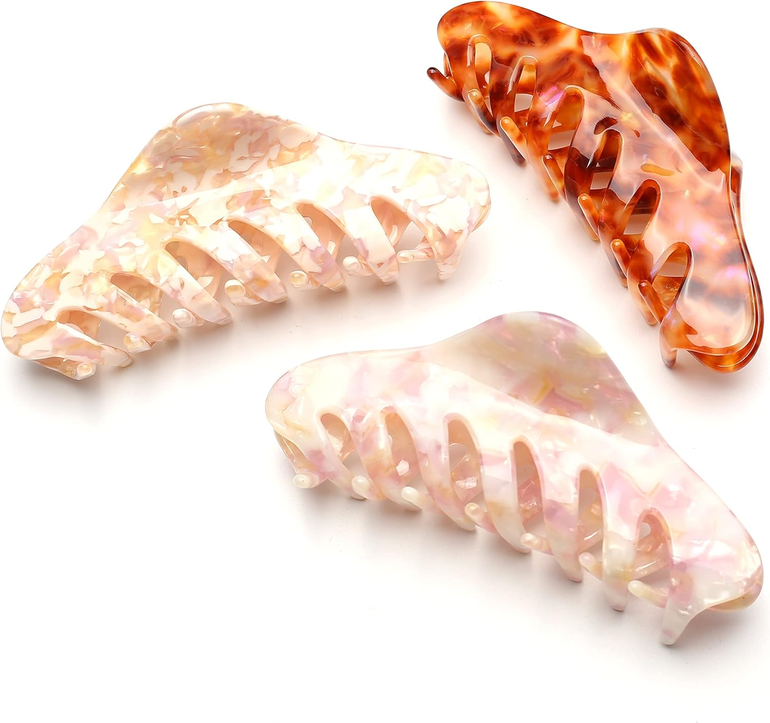 Qingoo Large Acetate Hair Clip Beautiful Women'S Hair Clip Headpiece Elegant Hair Accessory (Wine Red)