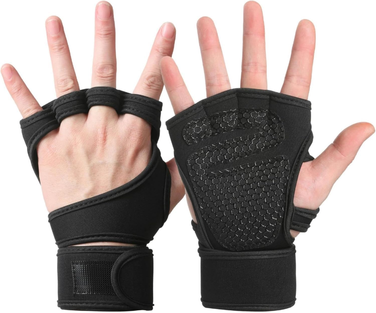 Professional Gym Gloves for Weight Lifting - Anti-Slip & Breathable Lifting Straps with Ventilated Back, Wrist Support for Pull-Ups, Squats, Deadlifts & Gym Training image number 5