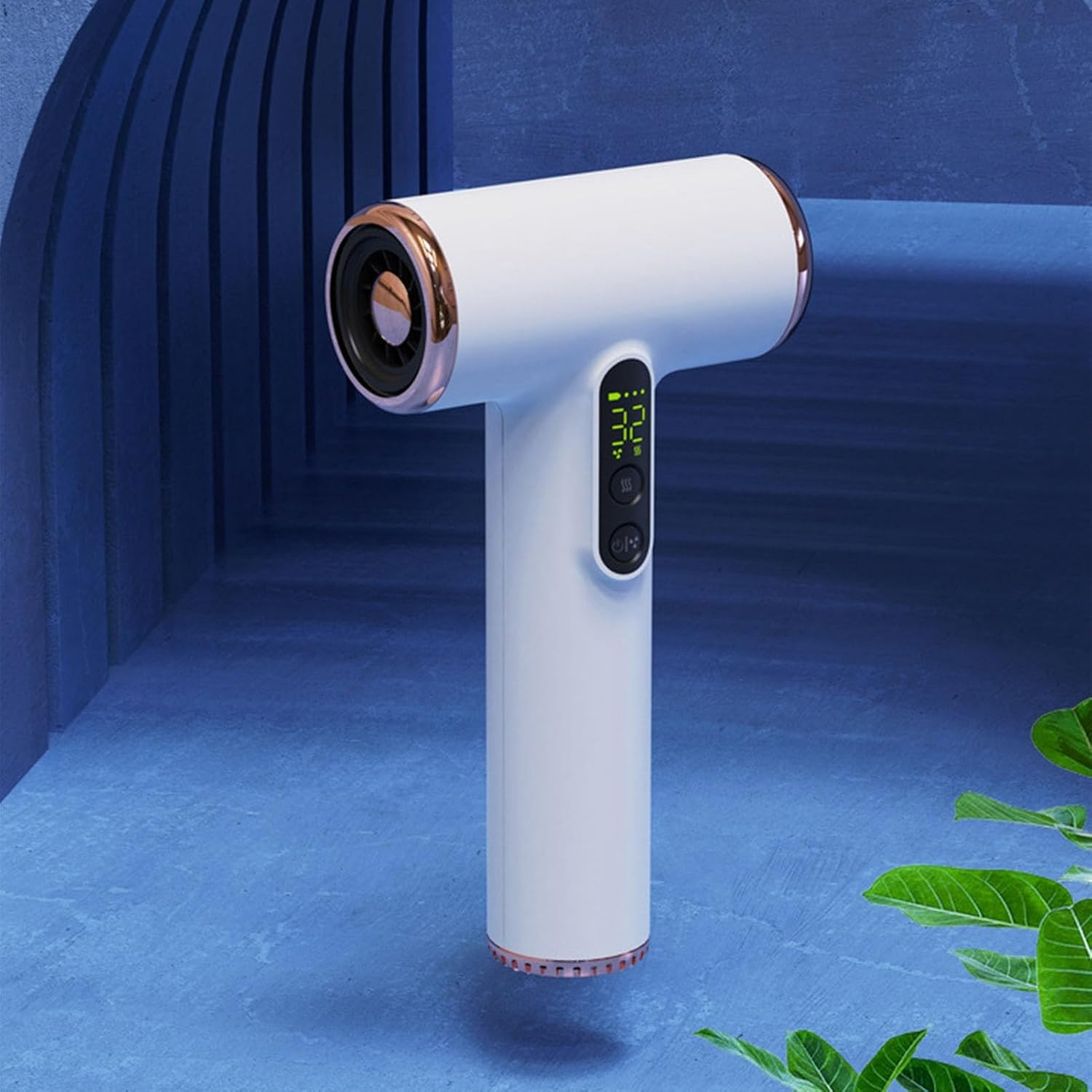 USB Rechargeable Cordless Hair Dryer, Digital Display Screen 3 Gear Wind Temp, 15000Mah Battery, High Power Fast Drying for Student Dormitories, Travelling, Outdoors image number 1