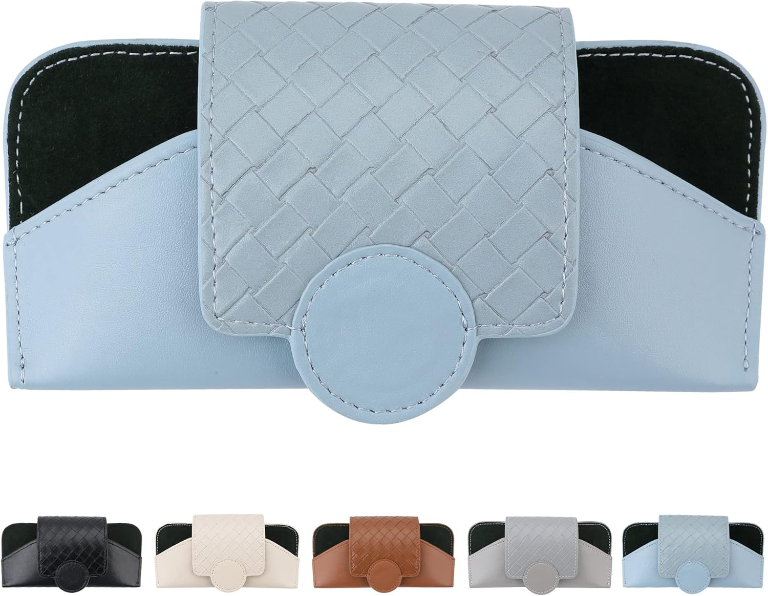 KINIVA Sunglass Holder for Visor - Leather Glasses Case with Clips for Interior Accessories - All Car Models image number 6