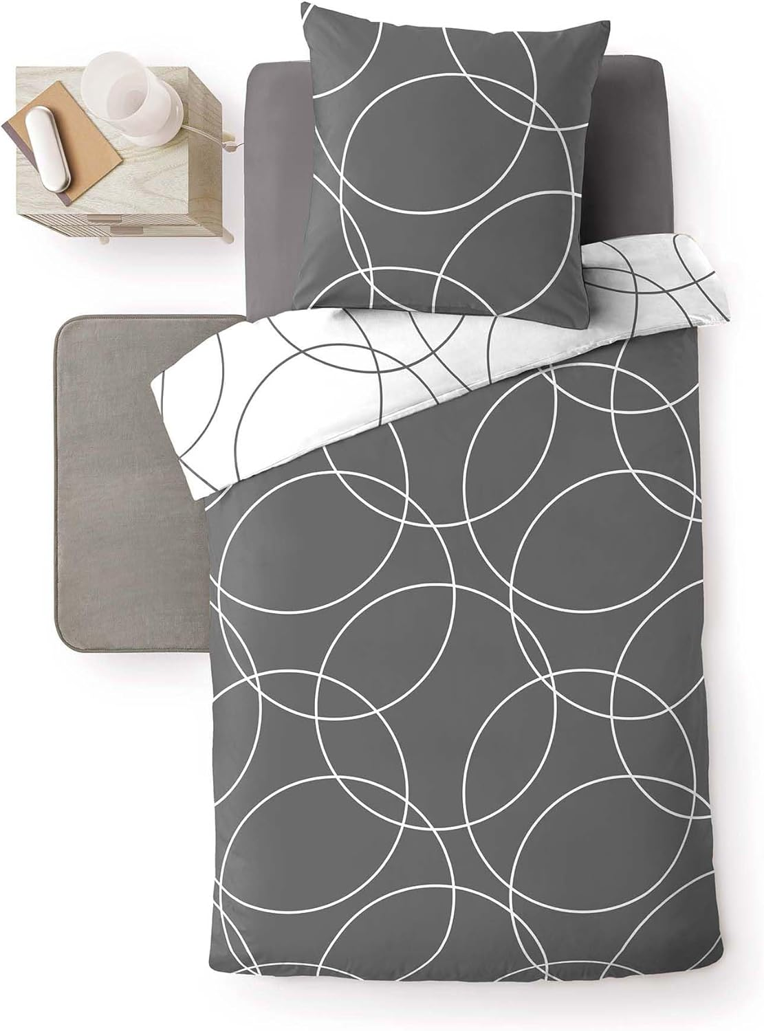 Douceur D'Int&eacute;rieur Bedding Set, Polyester, Multicoloured, 220 X 240 Cm, Polyester, Multicolored, 140 X 200 CM image number 2