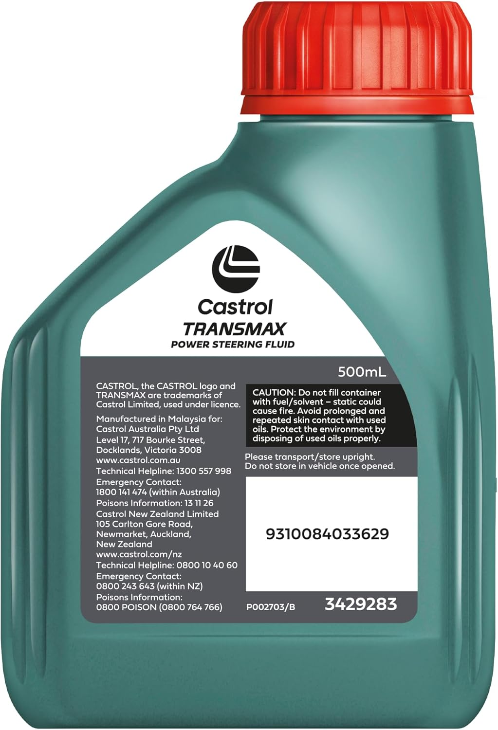 Castrol Transmax Power Steering Fluid 500 Ml
