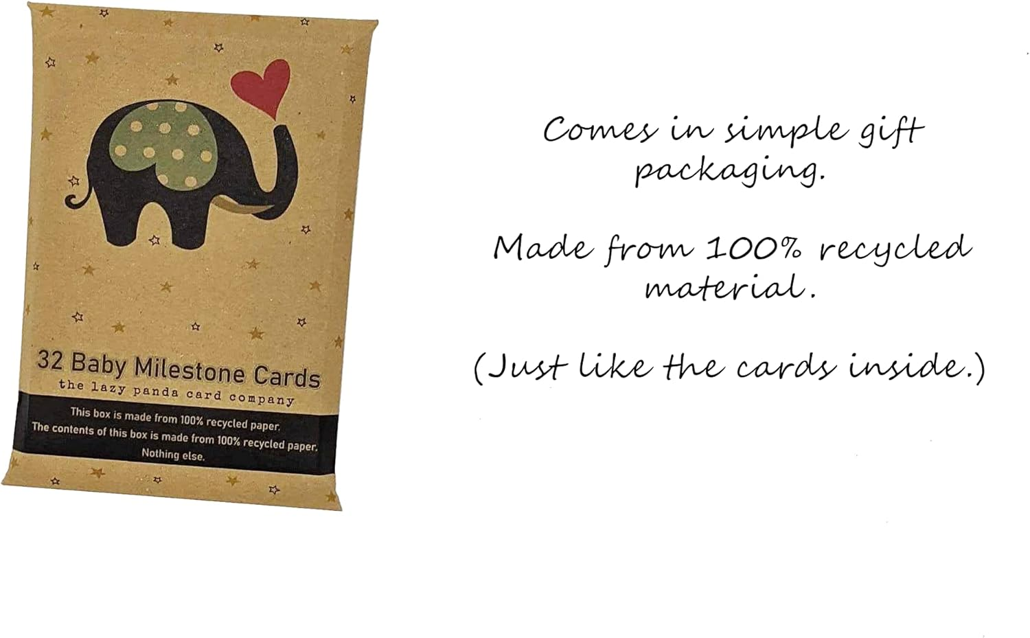 32 Eco Friendly Baby Milestone Cards Made from Recycled Material image number 1