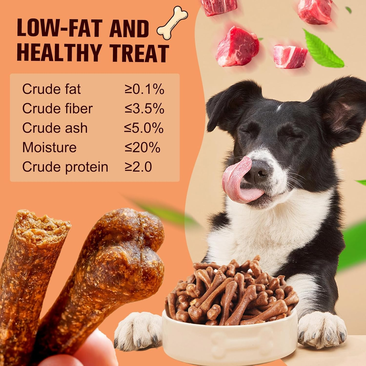 Dental Chew Sticks for Dogs - Beef Flavor Teeth Cleaning Treats, Plaque & Tartar Control, Long-Lasting Chew Toy for Small to Medium Dogs, Healthy Teeth Cleaning Treats image number 3